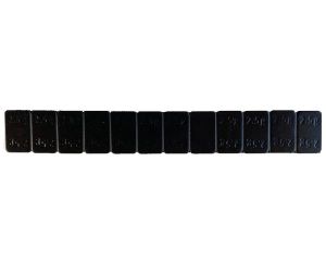 Stahl-Kleberiegel 30g (12x2,5g Segmente) super flach schwarz (nur 2,2mm hoch)