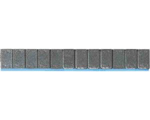 Klebegewichte Stahl, anthrazit, kunststoffbeschichtet, 100 Stück à 60 g (12 x 5 g), Riegel, 6 kg